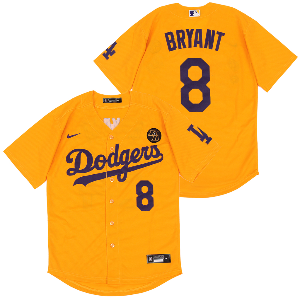 2020 Men Los Angeles Dodgers #8 Bryant yellow Nike Game MLB Jerseys->los angeles dodgers->MLB Jersey